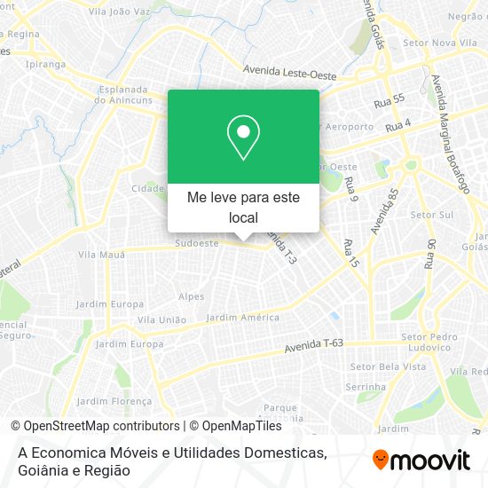 A Economica Móveis e Utilidades Domesticas mapa