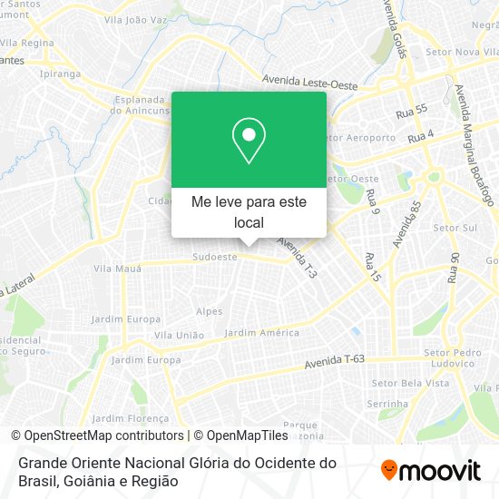 Grande Oriente Nacional Glória do Ocidente do Brasil mapa