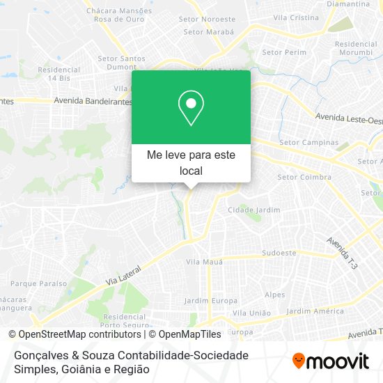 Gonçalves & Souza Contabilidade-Sociedade Simples mapa
