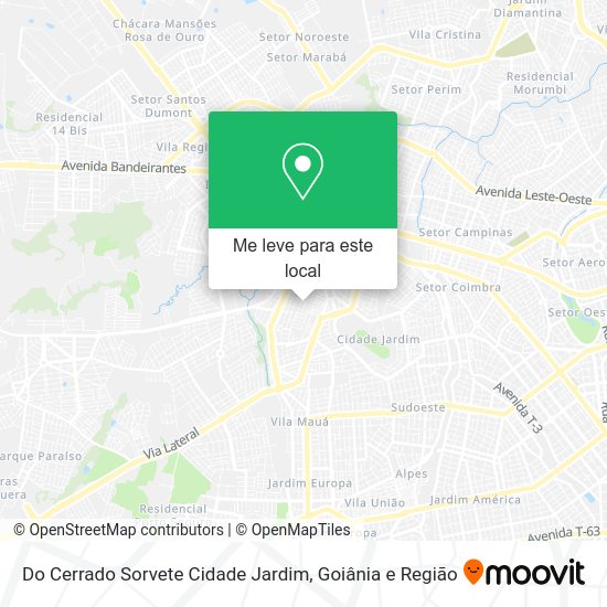 Do Cerrado Sorvete Cidade Jardim mapa