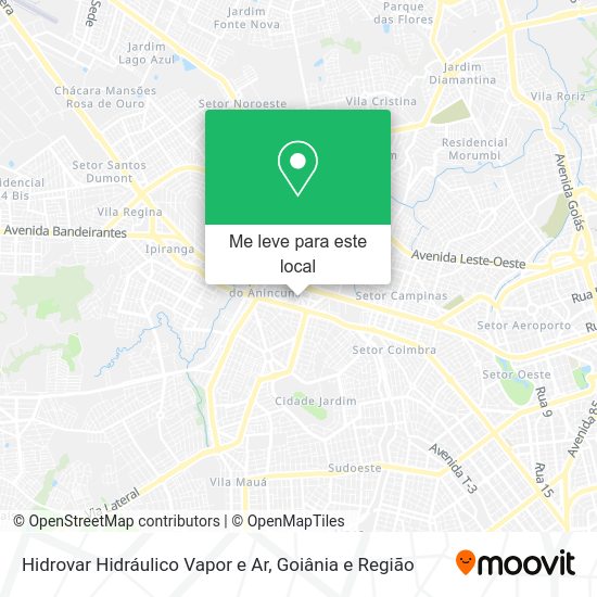 Hidrovar Hidráulico Vapor e Ar mapa