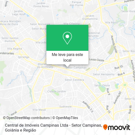 Central de Imóveis Campinas Ltda - Setor Campinas mapa