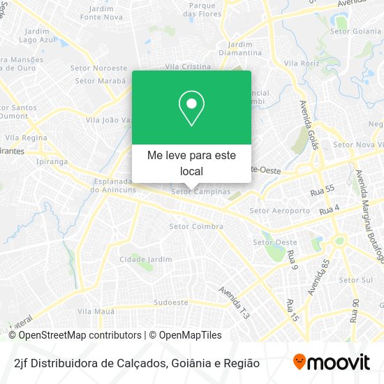 2jf Distribuidora de Calçados mapa