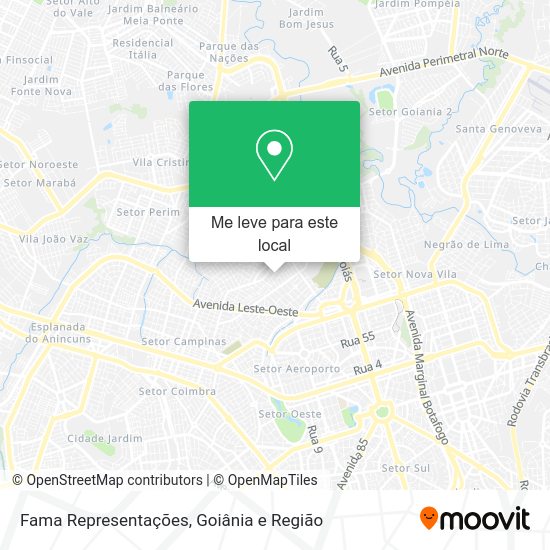 Fama Representações mapa