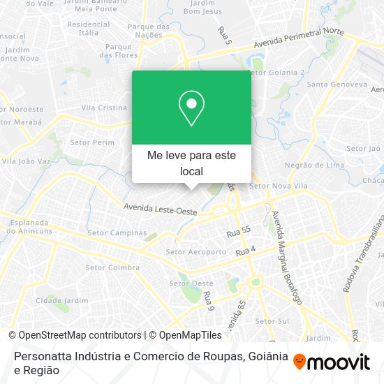 Personatta Indústria e Comercio de Roupas mapa