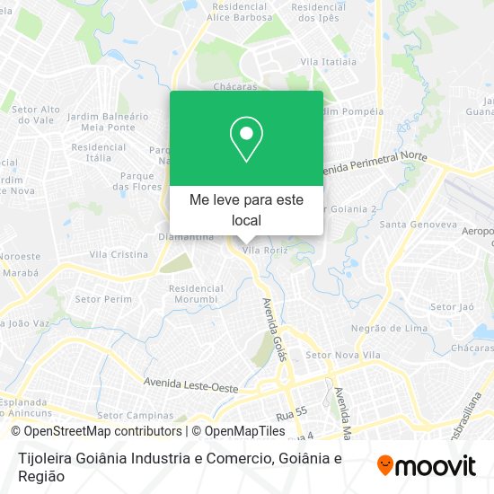 Tijoleira Goiânia Industria e Comercio mapa