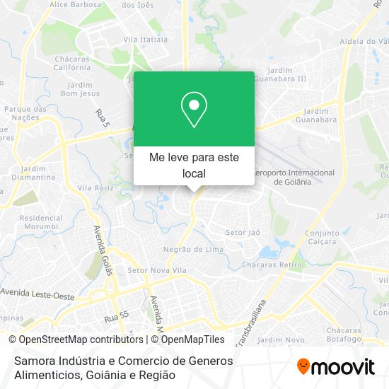 Samora Indústria e Comercio de Generos Alimenticios mapa