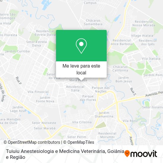 Tuiuiu Anestesiologia e Medicina Veterinária mapa