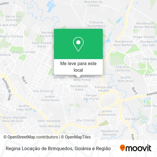 Regina Locação de Brinquedos mapa