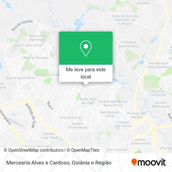 Mercearia Alves e Cardoso mapa
