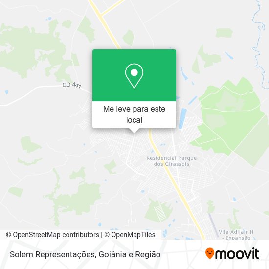 Solem Representações mapa
