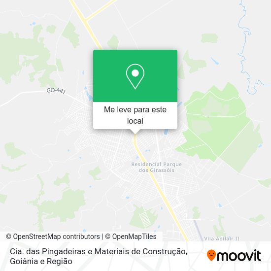 Cia. das Pingadeiras e Materiais de Construção mapa