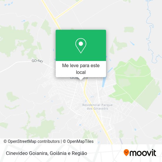 Cinevideo Goianira mapa