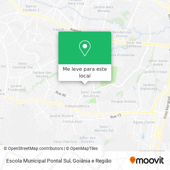 Escola Municipal Pontal Sul mapa