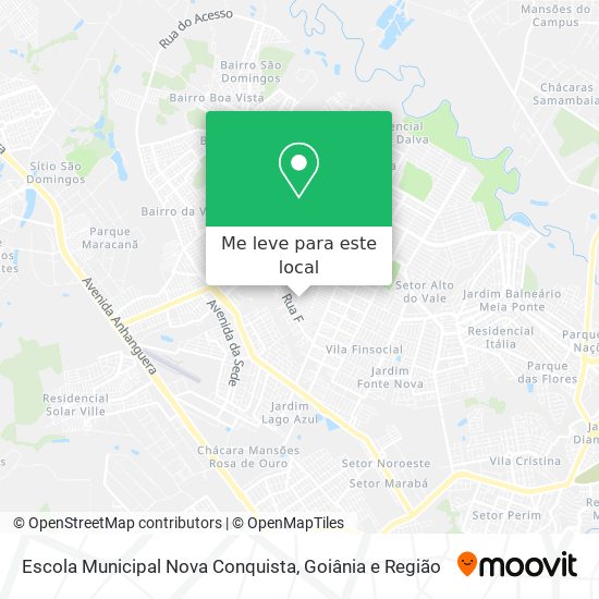 Escola Municipal Nova Conquista mapa