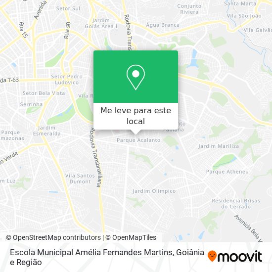 Escola Municipal Amélia Fernandes Martins mapa
