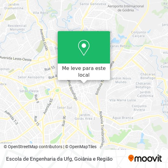 Escola de Engenharia da Ufg mapa