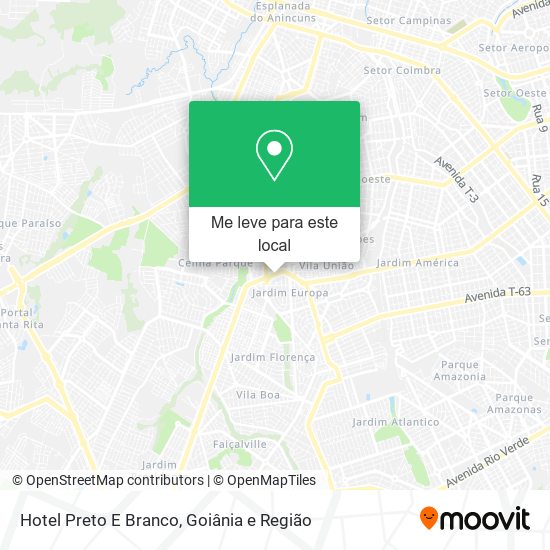 Hotel Preto E Branco mapa
