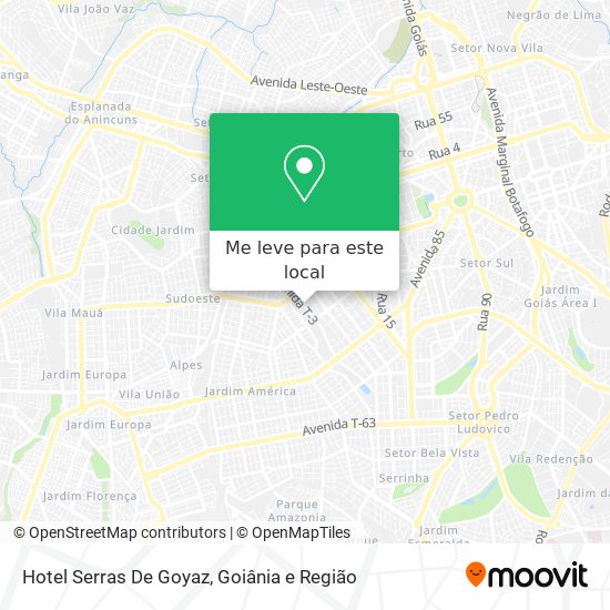 Hotel Serras De Goyaz mapa