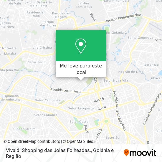 Vivaldi Shopping das Joias Folheadas. mapa