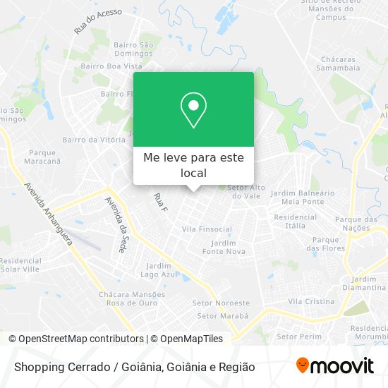 Shopping Cerrado / Goiânia mapa