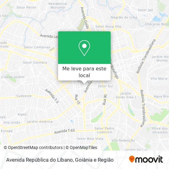 Avenida República do Líbano mapa