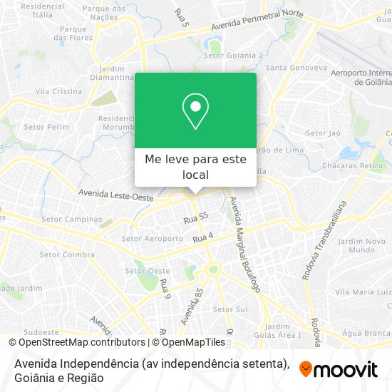 Avenida Independência (av independência setenta) mapa