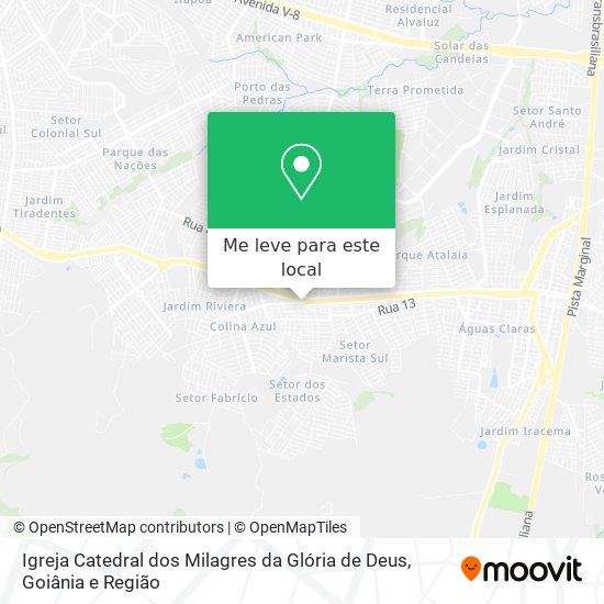 Igreja Catedral dos Milagres da Glória de Deus mapa