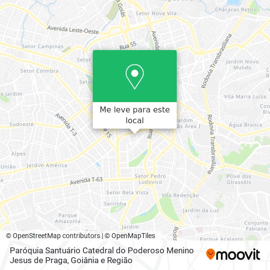Paróquia Santuário Catedral do Poderoso Menino Jesus de Praga mapa