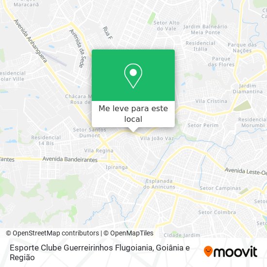 Esporte Clube Guerreirinhos Flugoiania mapa