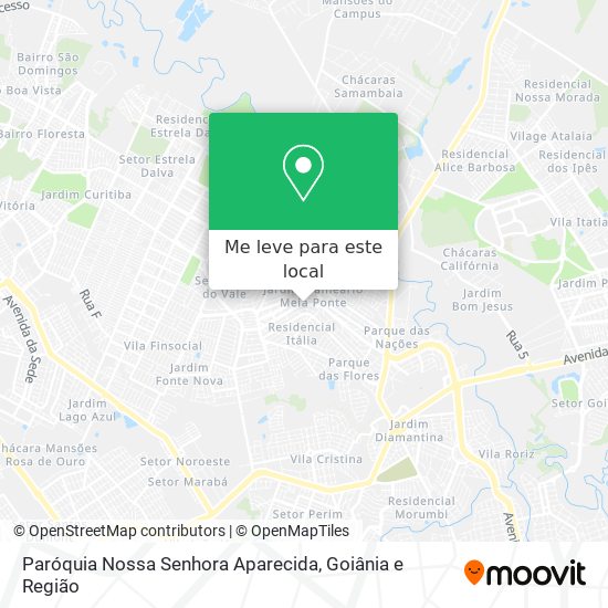 Paróquia Nossa Senhora Aparecida mapa