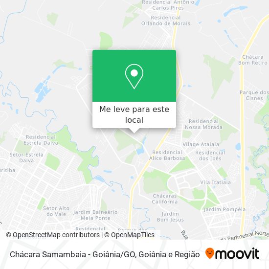 Chácara Samambaia - Goiânia/GO mapa