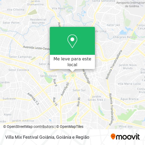 Villa Mix Festival Goiânia mapa