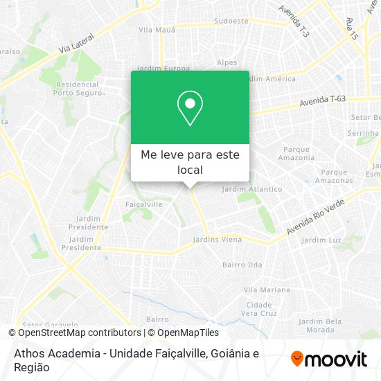 Athos Academia - Unidade Faiçalville mapa