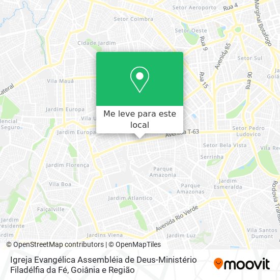 Igreja Evangélica Assembléia de Deus-Ministério Filadélfia da Fé mapa