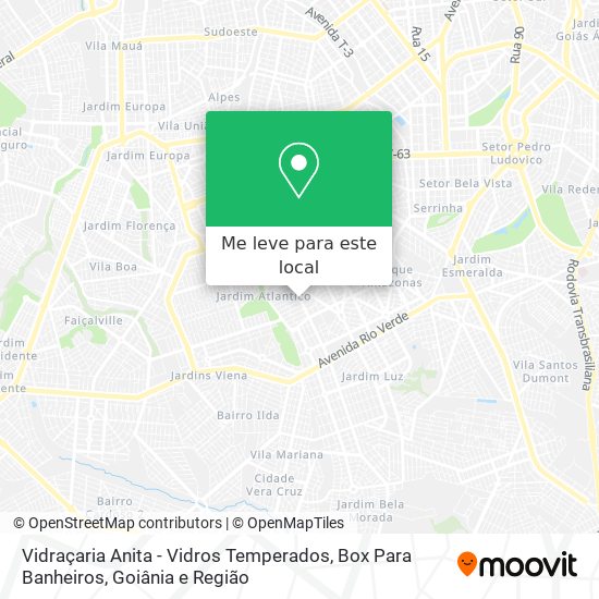 Vidraçaria Anita - Vidros Temperados, Box Para Banheiros mapa