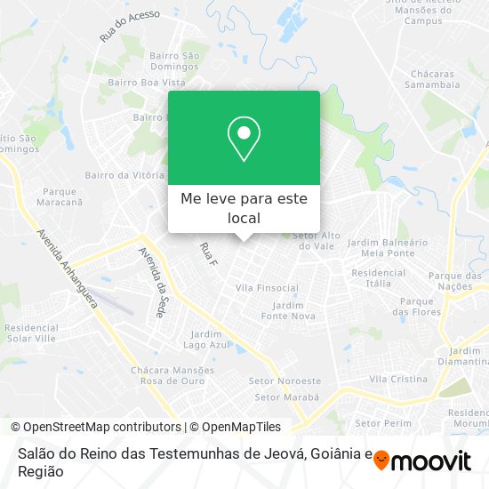 Salão do Reino das Testemunhas de Jeová mapa