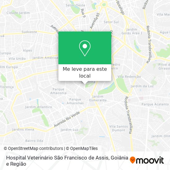 Hospital Veterinário São Francisco de Assis mapa