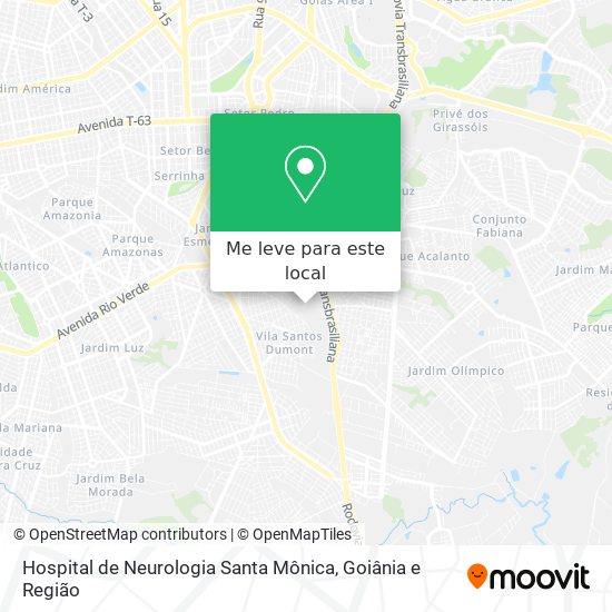 Hospital de Neurologia Santa Mônica mapa