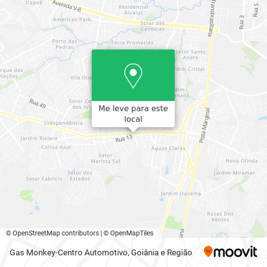Gas Monkey-Centro Automotivo mapa