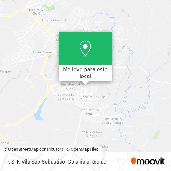 P. S. F. Vila São Sebastião mapa