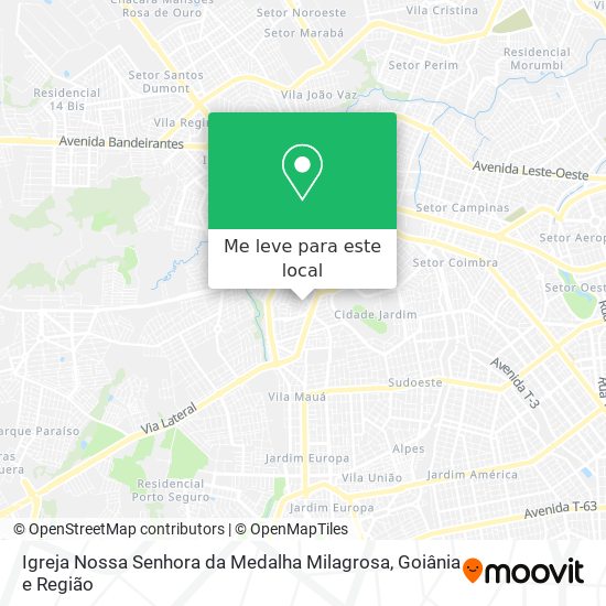 Igreja Nossa Senhora da Medalha Milagrosa mapa