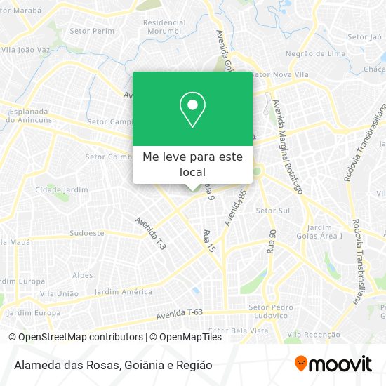 Alameda das Rosas mapa