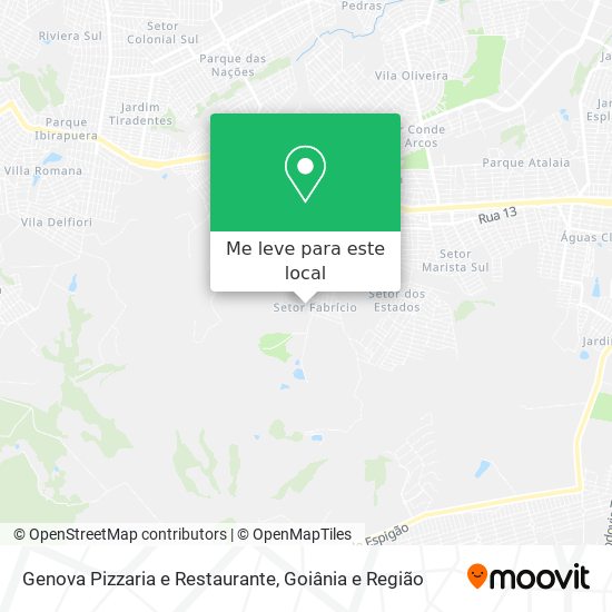 Genova Pizzaria e Restaurante mapa