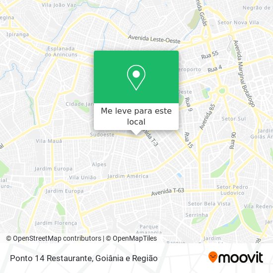 Ponto 14 Restaurante mapa