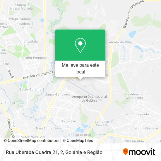 Rua Uberaba Quadra 21, 2 mapa
