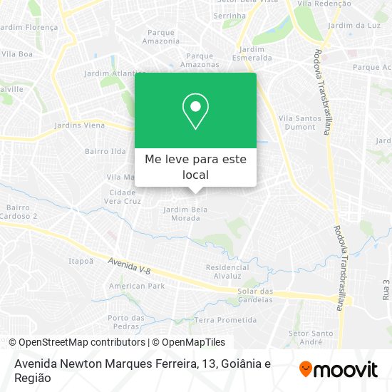 Avenida Newton Marques Ferreira, 13 mapa