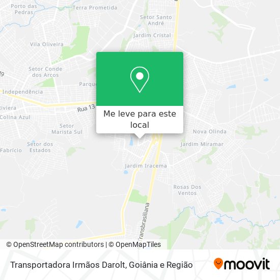 Transportadora Irmãos Darolt mapa