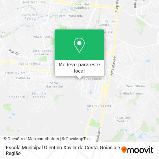 Escola Municipal Olentino Xavier da Costa mapa