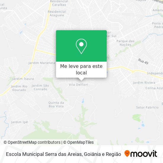 Escola Municipal Serra das Areias mapa